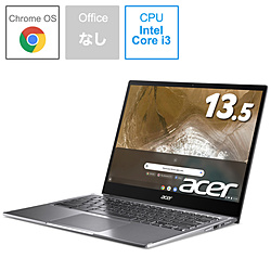 ノートパソコン Chromebook （クロームブック） Spin 713(コンバーチブル型) スティールグレイ CP713-2W-A38P/E ［13.5型 /Chrome OS /intel Core i3 /無し /メモリ：8GB /eMMC：64GB /2020年10月モデル］