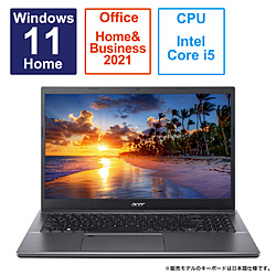 ノートパソコン Aspire 5 スチールグレイ A515-57-H56Y/SF ［15.6型 /Windows11 Home /intel Core i5 /メモリ：16GB /SSD：512GB /Office HomeandBusiness /日本語版キーボード /2023年4月モデル］