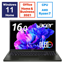 Acer ノートパソコン Swift Edge OLED AMD Ryzen7 16.0インチ 3.2K 512GB SSD SFE16-43-A76Y/KF  オリビンブラック SFE16-43-A76Y/KF