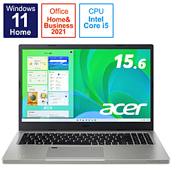 ノートパソコン Aspire Vero ボルケーノグレー AV15-51-H58Y/F ［15.6型 /Windows11 Home /intel Core i5 /メモリ：8GB /SSD：512GB /Office HomeandBusiness /日本語版キーボード /2022年8月モデル］