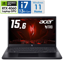 Acer(宏碁)ANV15-51-N76Z46/4 gemingunotopasokon Nitro V 15(RTX 4060)obushidiamburakku[15.6型/Windows11 Home/intel Core i7/存储器:16GB/SSD:1TB/没有/日本語版键盘/2024一年4月型号][sof001]