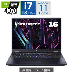 Acer(エイサー) ゲーミングノートパソコン Predator Helios 16 アビサルブラック PH16-71-N76Z47[RTX4070]