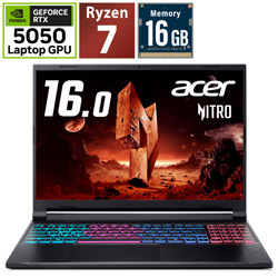 Acer(�G�C�T�[) ANV16S-41-A76Y55 �Q�[�~���O�m�[�g�p�\�R�� Nitro V 16S(RTX 5050) �I�u�V�f�B�A���u���b�N �m16.0�^ /Windows11 Home /AMD Ryzen 7 /�������F16GB /SSD�F51