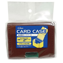 合皮製カードケース ブラウン