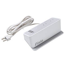 PIXIO �d���^�b�v [AC 2P��2 / USB-A��3 / USB-C��1] �^�u���b�gPC / �X�}�z�X�^���h �z���C�g PXAUTCW-O �m1.5m /2�� /�X�C�b�`�� /4�|�[�g�n