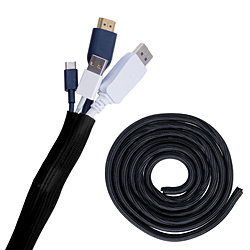 PIXIO �X�p�C�����`���[�u [W10��H10��3m] Cable Cover  �u���b�N PXTCS3BK-O