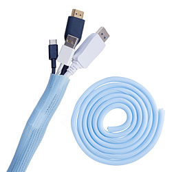 PIXIO �X�p�C�����`���[�u [W10��H10��3m] Cable Cover  �u���[ PXTCS3BL-O
