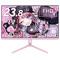 PIXIO PX249WAVEK-O �Q�[�~���O���j�^�[ PX249 Wave �p�X�e���s���N �m23.8�^ /�t��HD(1920×1080) /���C�h /240Hz�n