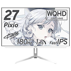 PIXIO PX278WAVEW-UC5 �Q�[�~���O���j�^�[ PX278 Wave(5�N�ۏ�) �z���C�g �m27�^ /WQHD(2560×1440�j /���C�h /180Hz�n