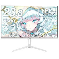 PIXIO PX248WAVEW-UC5 �Q�[�~���O���j�^�[ PX248 Wave(5�N�ۏ�) �z���C�g �m23.8�^ /�t��HD(1920×1080) /���C�h /200Hz�n