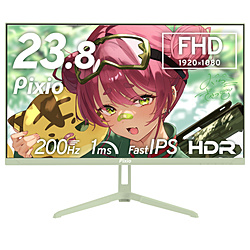 PIXIO PX248WAVEMT-UC5 �Q�[�~���O���j�^�[ PX248 Wave(5�N�ۏ�) �~���g�O���[�� �m23.8�^ /�t��HD(1920×1080) /���C�h /200Hz�n