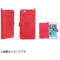 【在庫限り】 iPhone 6s Plus／6 Plus用　MOOMIN Notebook Case ムーミンノートブックケース　スナフキン／レッド