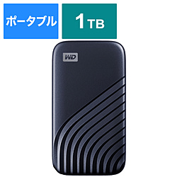 WDBAGF0010BBL-JESN 外付けSSD USB-C＋USB-A接続 My Passport SSD 2020 Hi-Speed(Mac/Win対応)(PS5/PS4対応) ブルー ［1TB /ポータブル型］