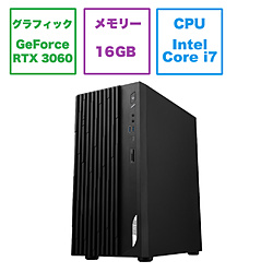 ゲーミングデスクトップパソコン PRO DP180 13TC-025JP  ［モニター無し /intel Core i7 /メモリ：16GB /SSD：1TB /2023年4月モデル］