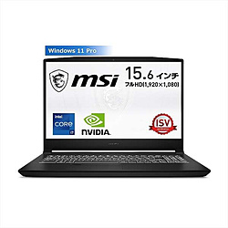 WF66-11UI-1212JP ゲーミングノートパソコン WF66 ブラック ［15.6型 /Windows11 Pro /intel Core i7 /メモリ：16GB /SSD：512GB /無し /日本語版キーボード /2022年1月モデル］