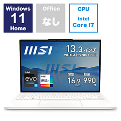 ノートパソコン Prestige 13 Evo A12M マットホワイト Prestige-13Evo-A12M-4749JP ［13.3型 /Windows11 Home /intel Core i7 /メモリ：32GB /SSD：1TB /無し /日本語版キーボード /2024年2月モデル］
