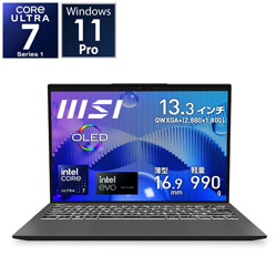 MSI(Ｍ Ｓ眼睛)笔记本电脑斯蒂拉灰色Prestige-13-AI-Evo-A1MG-4109JP[13.3型/Windows11 Pro/intel Core Ultra 7/存储器:16GB/SSD:512GB/没有/日本語版键盘/2024一年2月型号]