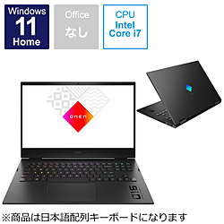 500N7PA-AAAA ゲーミングノートパソコン OMEN by HP Laptop 16-b0000 シャドウブラック ［16.1型 /Windows11 Home /intel Core i7 /メモリ：16GB /SSD：512GB /無し /日本語版キーボード /2022年3月モデル］