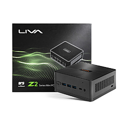 LIVAZ2-8/120-W10Pro(N4100) LIVA Z2 カスタマイズモデル デスクトップパソコン［モニター無し /intel Celeron /SSD：120GB /eMMC 32GB /メモリ 8GB /2019年3月モデル］ LIVA Z2 ブラック