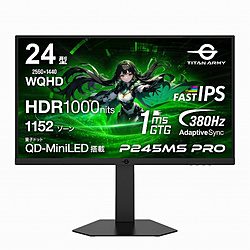 TITAN ARMY P245MS PRO �Q�[�~���O���j�^�[ �u���b�N �m24�^ /WQHD(2560×1440�j /���C�h /380Hz�n