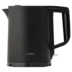 ドリテック 電気ケトル「ピタポット」 ブラック PO-377BK ［0.8L］