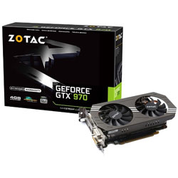 NVIDIA GeForce GTX 970 ［PCI-Express 3.0 x16・4GB］　ZOTAC GeForce GTX 970 （ゲームクーポン付属）　ZTGTX97-4GD502/ZT-90101-10P