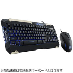 【在庫限り】 KB-CMC-PLBLJP-01 有線ゲーミングキーボード・マウス COMMANDER Gaming Gear Combo ブラック ［USB /コード ］
