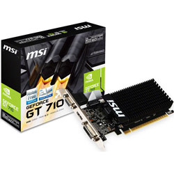 グラフィックボード NVIDIA GeForce GT 710搭載 PCI-Express　MSI GT 710 2GD3H LP［2GB/GeForce GTシリーズ］