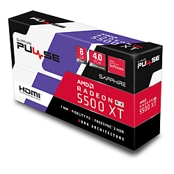 グラフィックボード PULSE RADEON RX 5500 XT 8G GDDR6 HDMI / TRIPLE DP OC W/BP (UEFI)  SAP-RX5500XTPULSE8G/11295-01-20G ［Radeon RXシリーズ /8GB］
