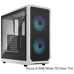 FRACTAL DESIGN(tN^fUC) PCP[X [ATX /Micro ATX /Mini-ITX] Focus 2 RGB White TG Clear Tint zCg FD-C-FOC2A-04