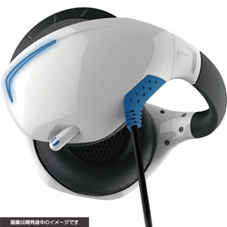 【在庫限り】 PS VR用 マイク付きバックバンドヘッドホン ホワイト×ブルー [CY-VRMBHP-WB] 【sof001】