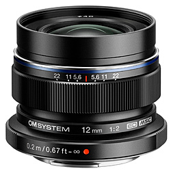 OMSYSTEM �J���������Y M.ZUIKO DIGITAL ED 12mm F2.0 �u���b�N �m�}�C�N���t�H�[�T�[�Y /�P�œ_�����Y�n