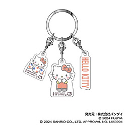 PEKO×サンリオキャラクターズ　3連アクリルキーホルダー01　ハローキティ