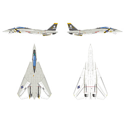 1/144 アメリカ海軍 F-14A トムキャット VF-84 ジョリーロジャース & VF-1 ウルフパック 2機セット