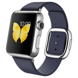 Apple Watch 38mm ステンレススチールケースとミッドナイトブルーモダンバックル - L　MJ352J/A