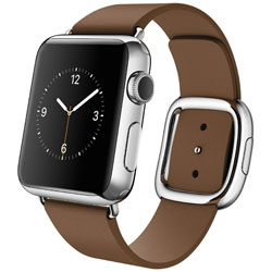 Apple Watch 38mm ステンレススチールケースとブラウンモダンバックル - L　MJ3D2J/A