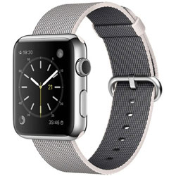 Apple Watch 42mm ステンレススチールケース パールウーブンナイロン MMG02J/A