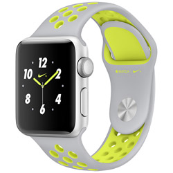 Apple Watch Series2 Nike+ 38mm シルバーアルミニウムケース フラットシルバー／ボルトNikeスポーツバンド MNYT2J/A