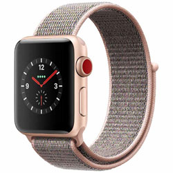 Apple Watch Series 3（GPS + Cellularモデル） 38mm ゴールドアルミニウムケースとピンクサンドスポーツループ　MQKL2J/A