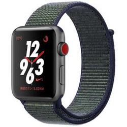 Apple Watch Nike+（GPS + Cellularモデル）- 38mmスペースグレイアルミニウムケースとミッドナイトフォグNikeスポーツループ　MQMD2J/A