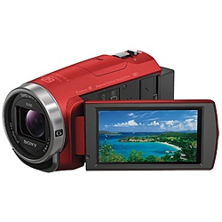 メモリースティックマイクロ/マイクロSD対応 64GBメモリー内蔵 フルハイビジョンビデオカメラ（レッド）　HDR-CX680(R)  レッド HDR-CX680 ［フルハイビジョン対応］