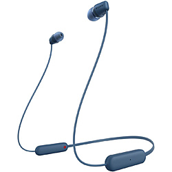 SONY(ソニー) ブルートゥースイヤホン カナル型  ブルー WI-C100 LZ ［リモコン・マイク対応 /防滴＆ネックバンド /Bluetooth］