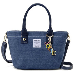 ステッチロゴ2WAYトート JJ-2017018-013 ブルー×ネイビー