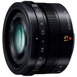 カメラレンズ LEICA DG SUMMILUX 15mm/F1.7 ASPH. LUMIX（ルミックス） ブラック H-X015-K [マイクロフォーサーズ /単焦点レンズ] LUMIX（ルミックス） ブラック H-X015-K ［マイクロフォーサーズ /単焦点レンズ］