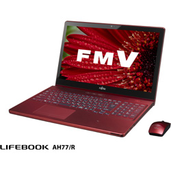 ノートPC FMV LIFEBOOK AH77/R [Office付き] FMVA77RR (2014年モデル・ガーネットレッド)    ［Windows 8 /インテル Core i7 /Office Home and Business 2013］