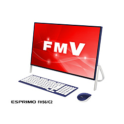 FMVF56C2LB ESPRIMO FH56/C2 FMV ESPRIMO FH56/C2 ホワイト×ネイビー ［23.8型 /intel Core i3 /メモリ：4GB /HDD：1TB /2018年6月モデル］