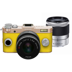 PENTAX Q-S1（オーダーカラー・シャンパンゴールド/カナリアイエロー） ダブルズームキット／デジタル一眼　024   ［ズームレンズ＋ズームレンズ］