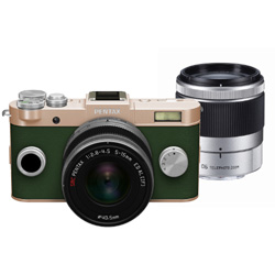 PENTAX Q-S1（オーダーカラー・シャンパンゴールド/カーキグリーン） ダブルズームキット／デジタル一眼　025   ［ズームレンズ＋ズームレンズ］