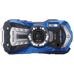 コンパクトデジタルカメラ　RICOH WG-40W（ブルー）［生産完了品　在庫限り］    ［防水+防塵+耐衝撃］