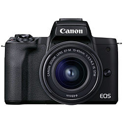 Canon(キヤノン) EOS Kiss M2 ミラーレス一眼カメラ EF-M15-45 IS STM レンズキット  ブラック EOSKISSM2BK1545ISLK ［ズームレンズ］